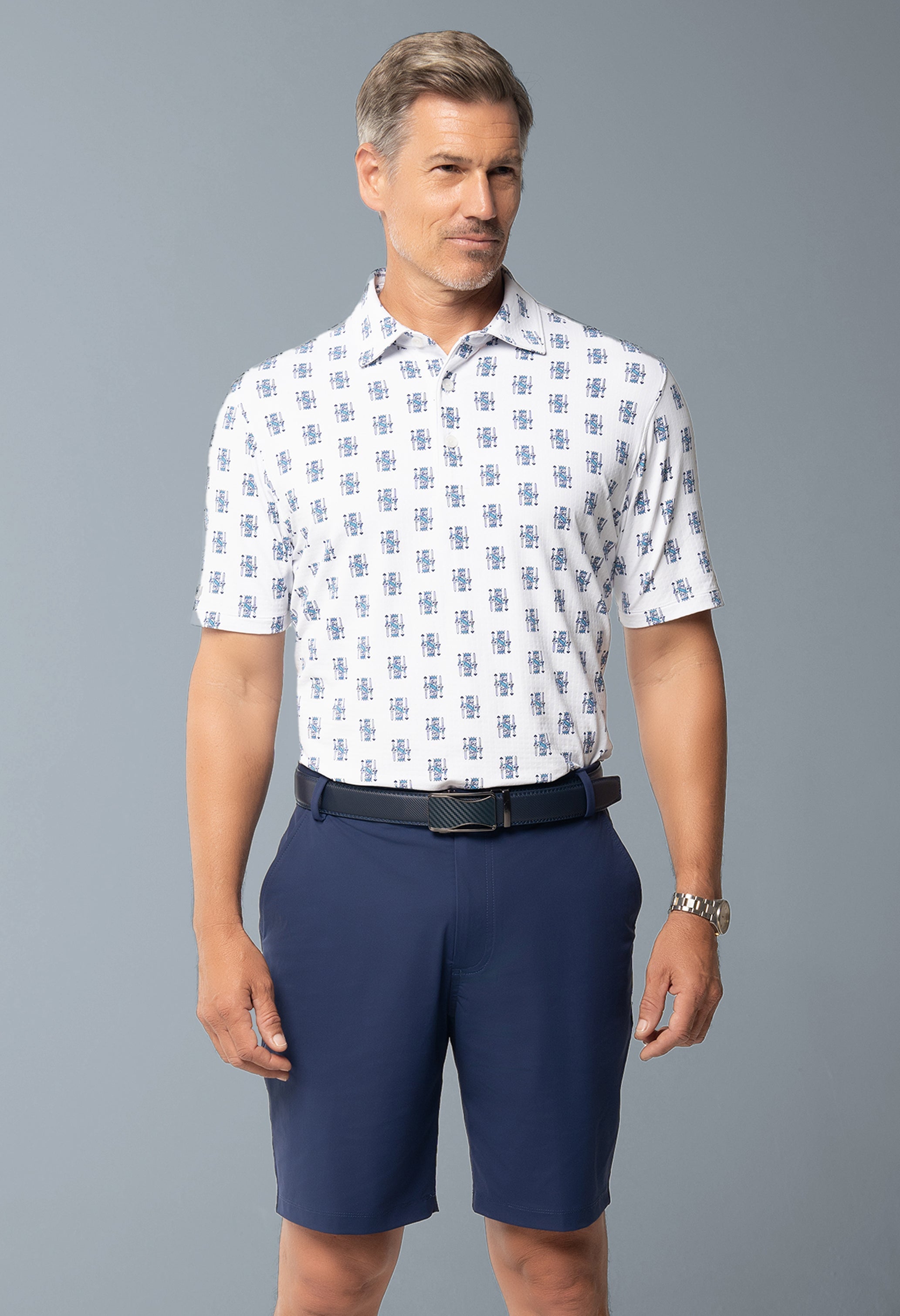King of Spades Print Short Sleeve Polo – 94170 (Modern Fit)